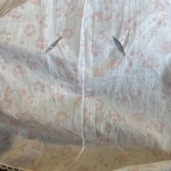 Vtg Take Nine Dress Womens L Floral Maternity Wear Lace Fairycore 90s Made USA - Picture 11 of 12